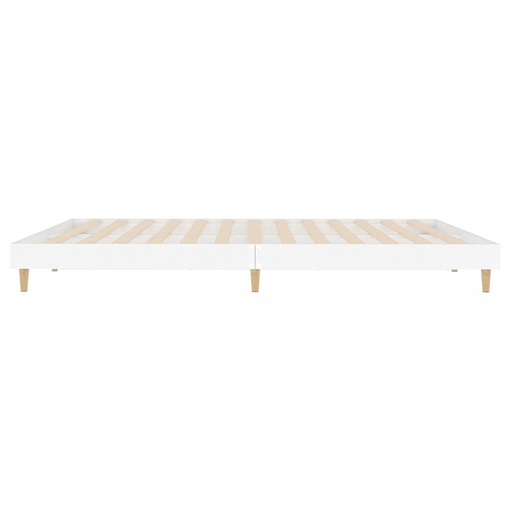 vidaXL Estructura de cama madera de ingeniería blanca 200x200 cm