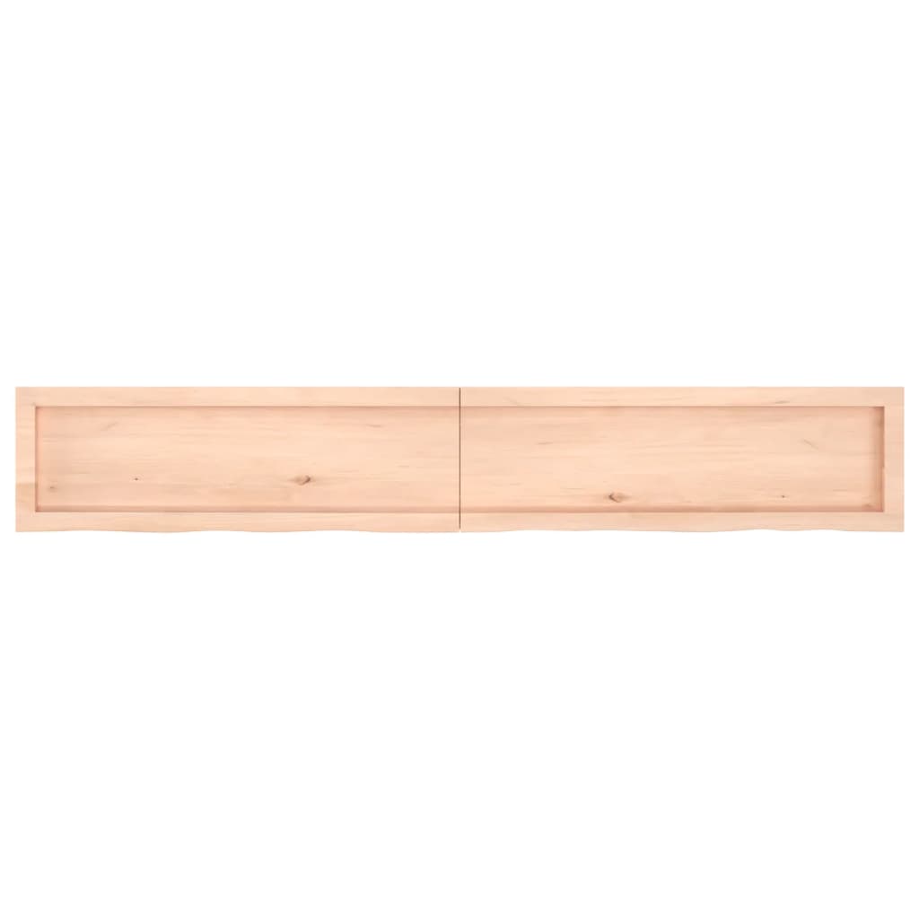 vidaXL Encimera de baño madera maciza sin tratar 180x30x(2-6) cm