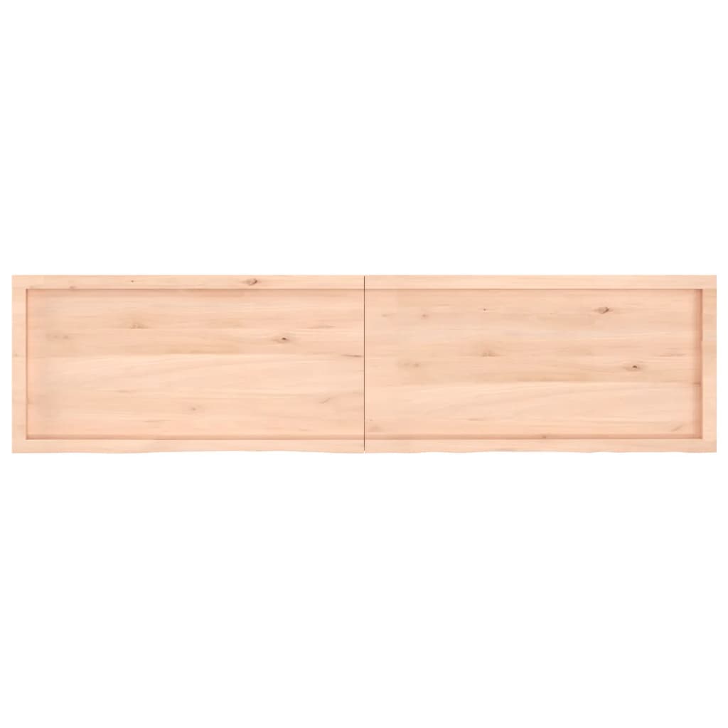 vidaXL Encimera de baño madera maciza sin tratar 200x50x(2-6) cm