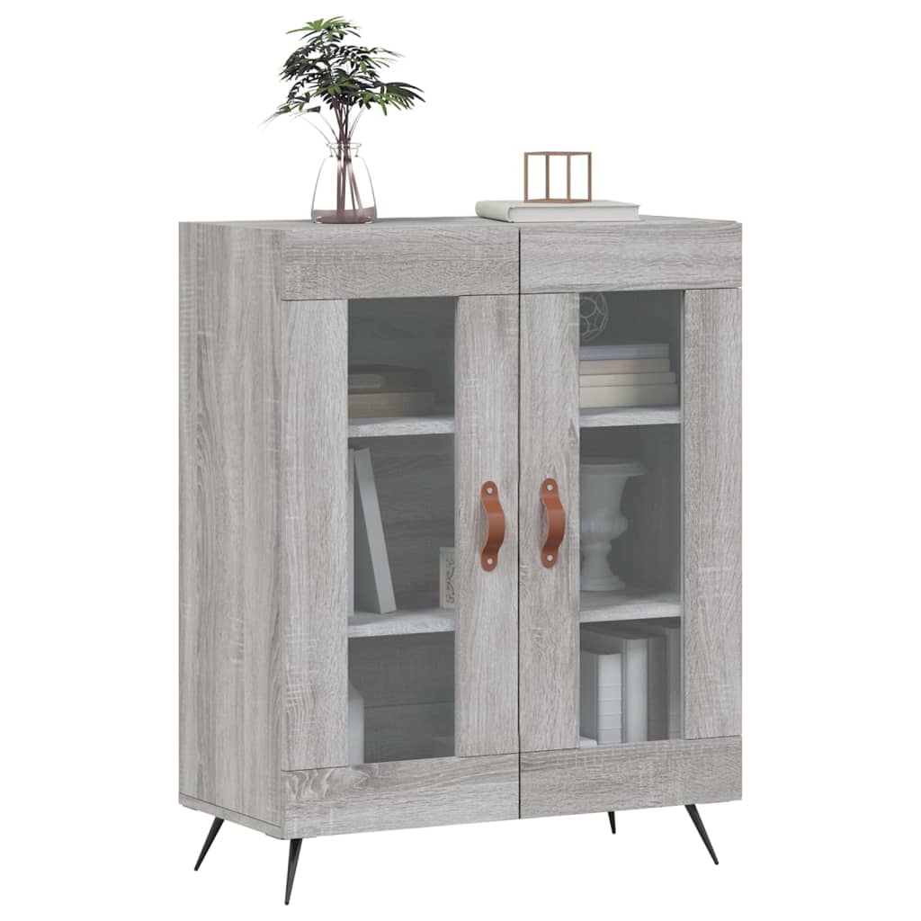 vidaXL Aparador de madera de ingeniería gris Sonoma 69,5x34x90 cm