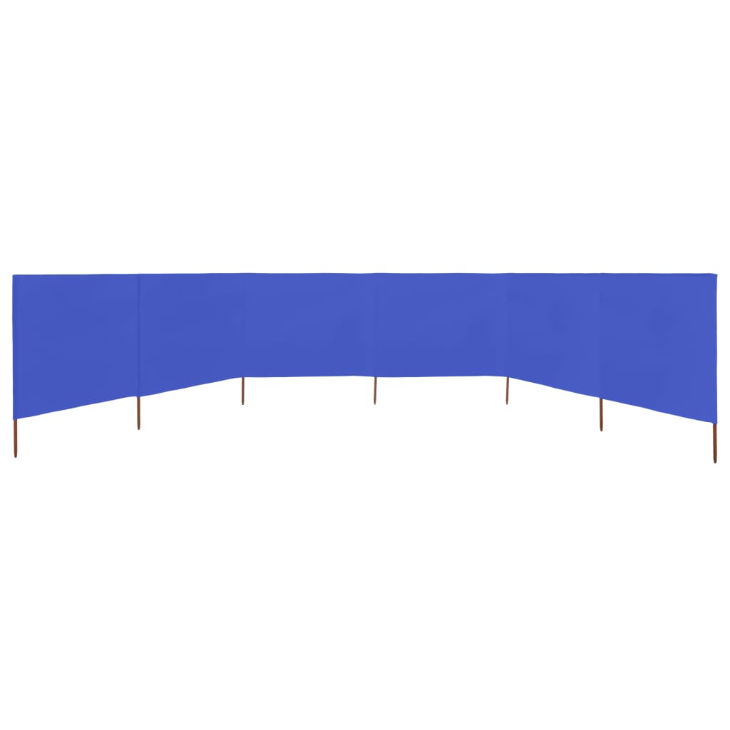 vidaXL Paravientos de playa de 6 paneles tela azul celeste 800x160 cm