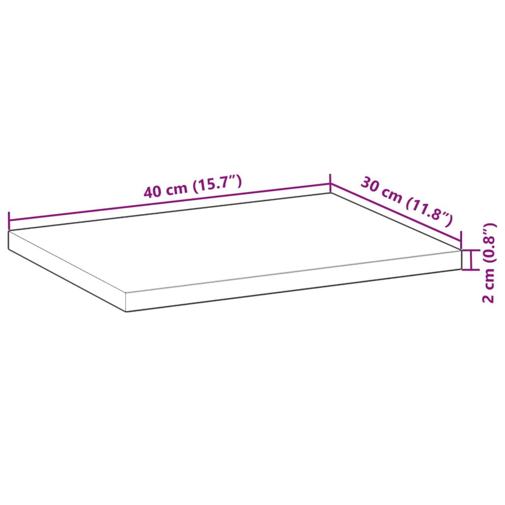 vidaXL Estantes flotantes 4 uds madera acacia acabado aceite 40x30x2cm