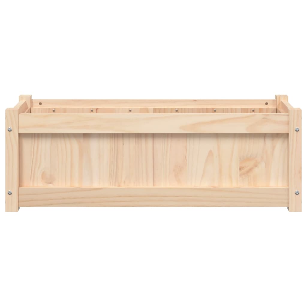 vidaXL Jardinera de madera maciza de pino 90x31x31 cm