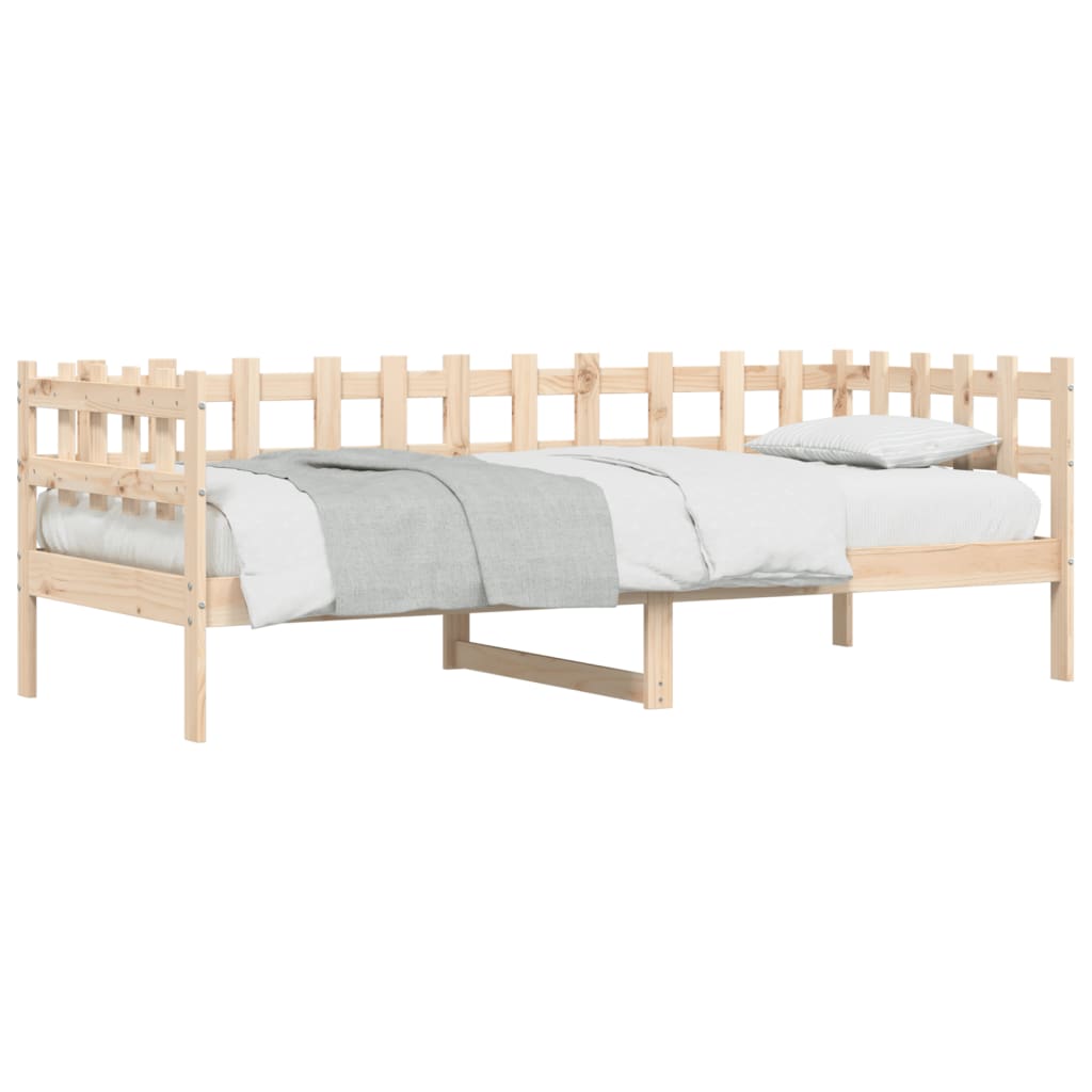 vidaXL Sofá cama sin colchón madera maciza de pino 90x200 cm