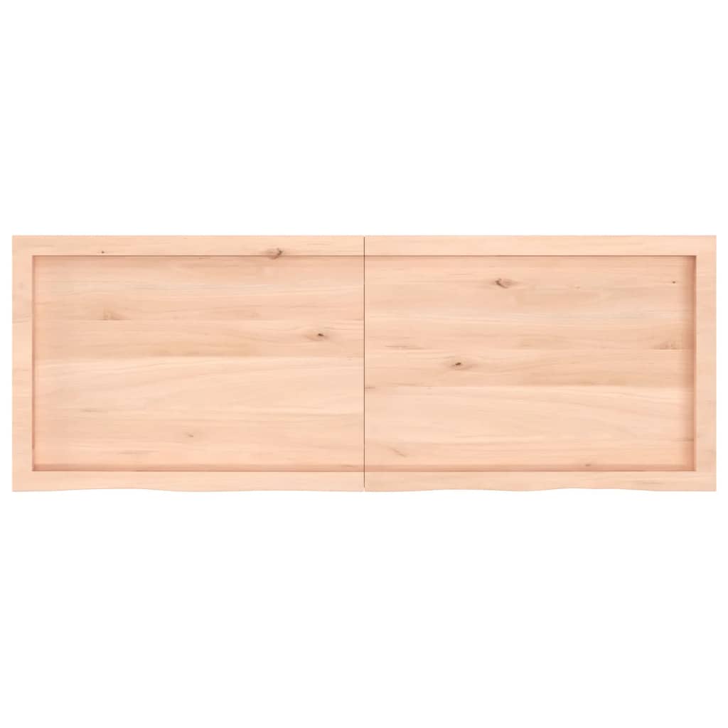 vidaXL Encimera de baño madera maciza sin tratar 140x50x(2-4) cm