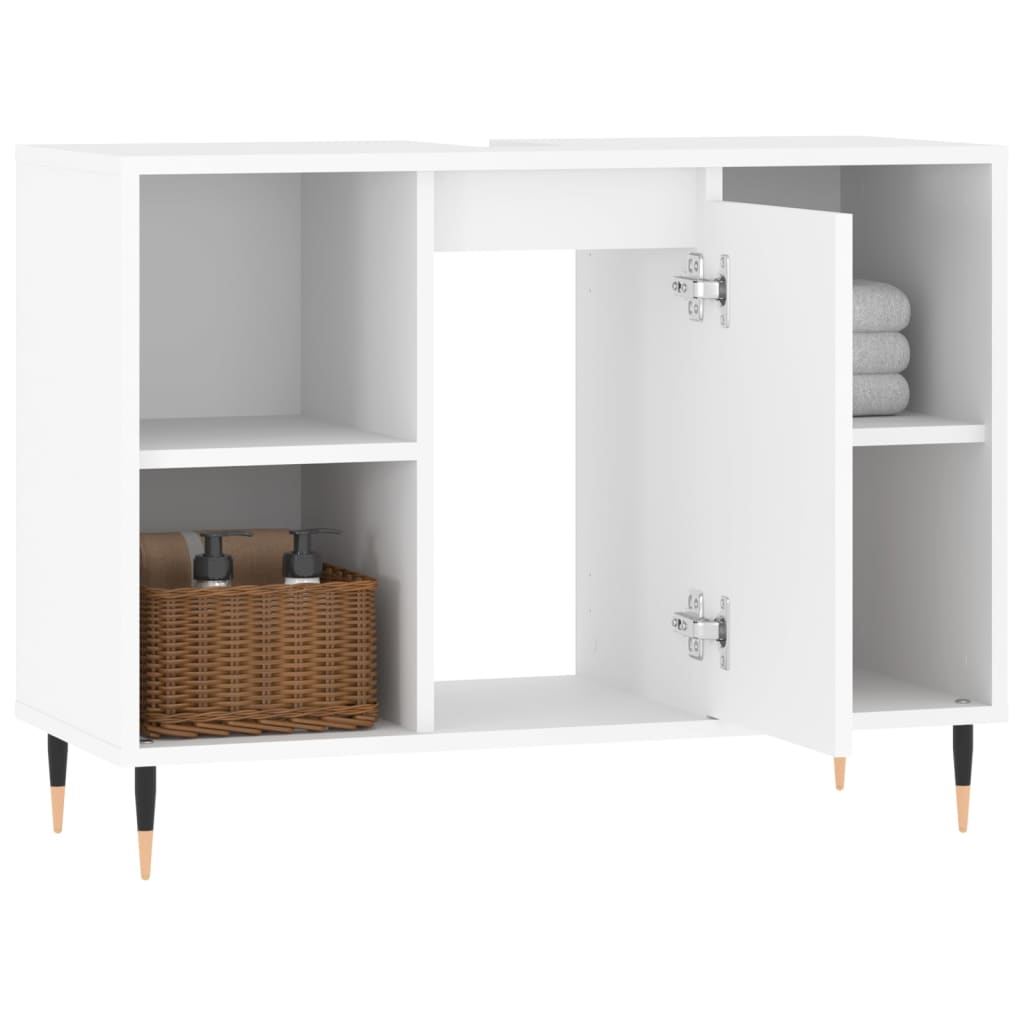 vidaXL Mueble de baño madera de ingeniería blanco 80x33x60 cm