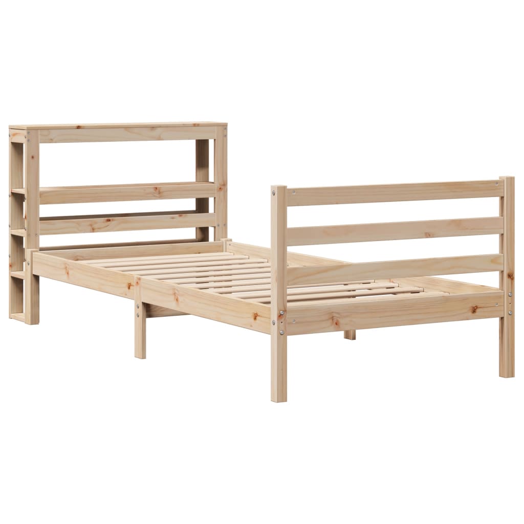 vidaXL Estructura de cama sin colchón madera maciza de pino 90x200 cm