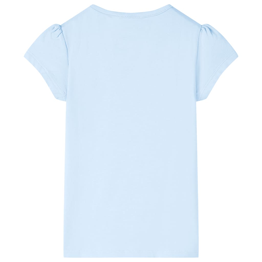 Camiseta infantil azul claro 128