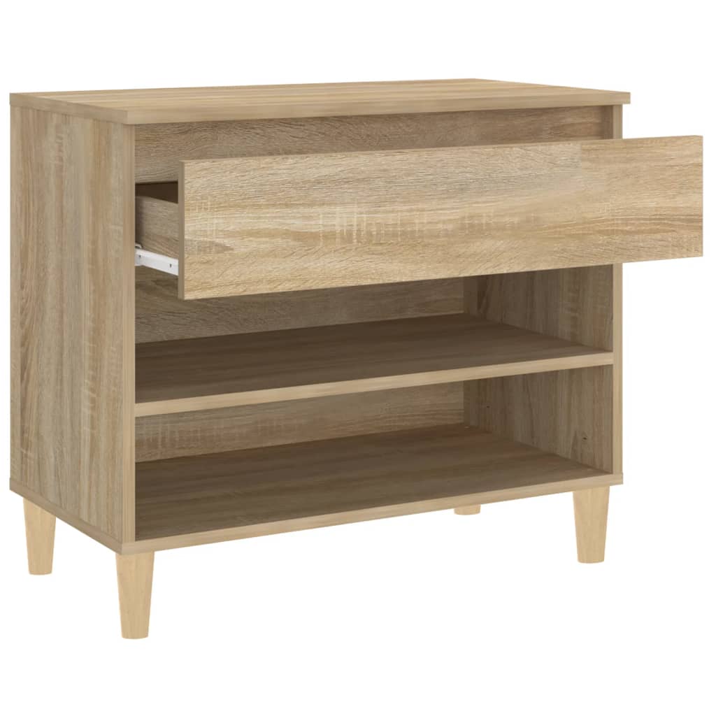 vidaXL Mueble zapatero madera contrachapada roble Sonoma 70x36x60 cm