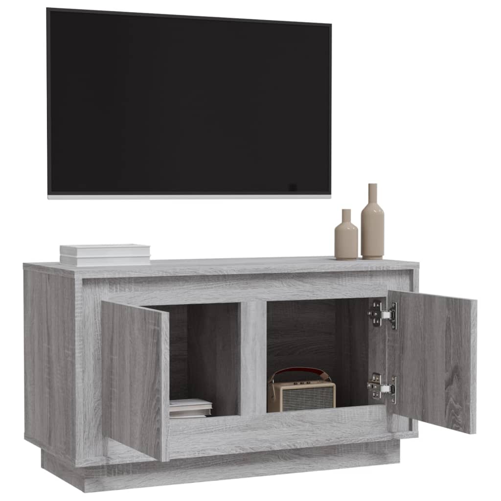 vidaXL Mueble para TV madera contrachapada gris Sonoma 80x35x45 cm