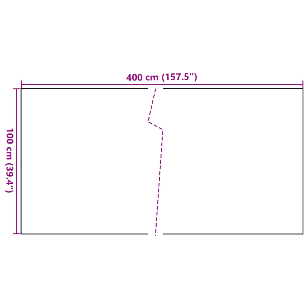 vidaXL Toldo para balcón ratán sintético marrón y negro 400x100 cm