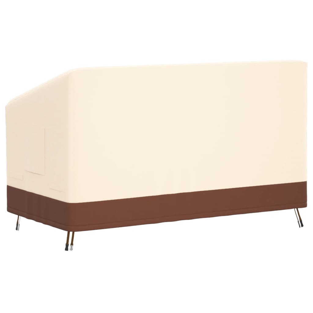 vidaXL Cubierta de banco de 3 plazas Oxford 600D beige 159x84x56/81 cm