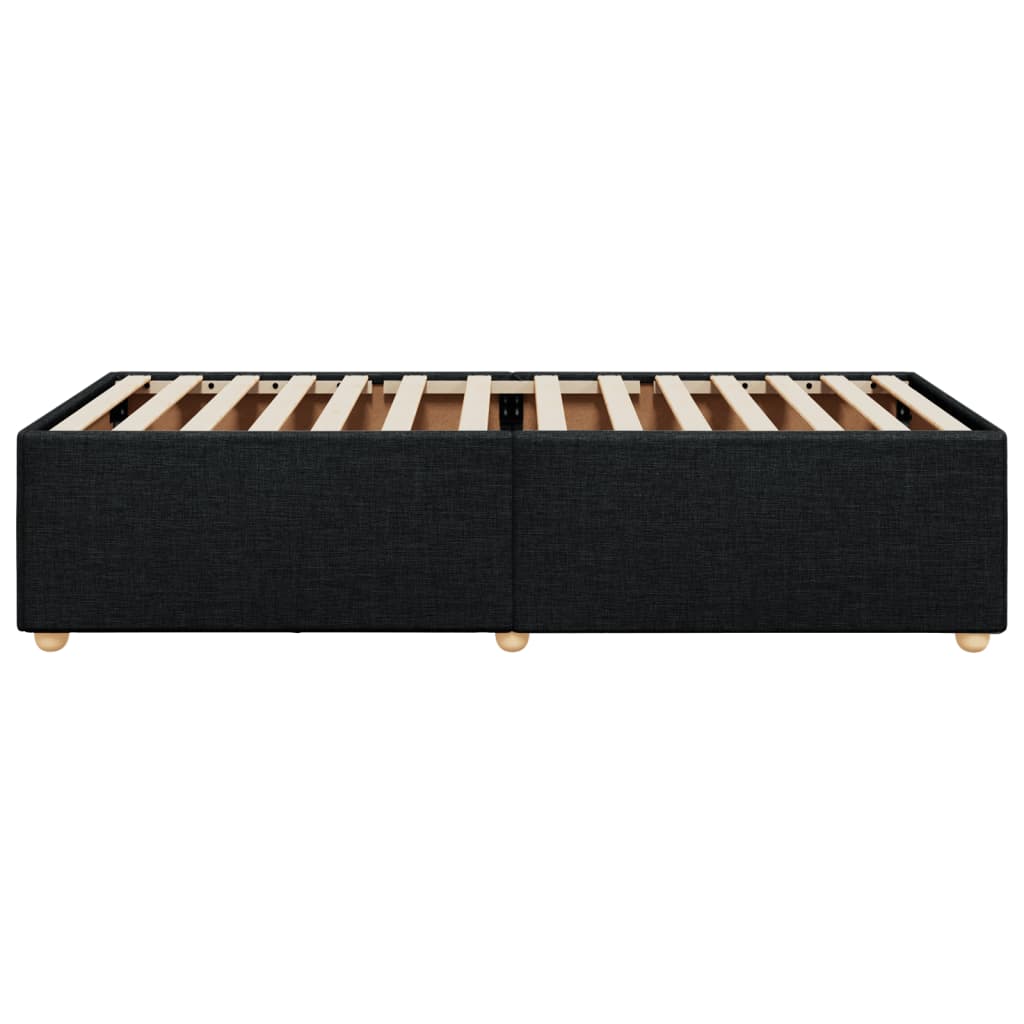 vidaXL Estructura de cama sin colchón tela negro 90x190 cm