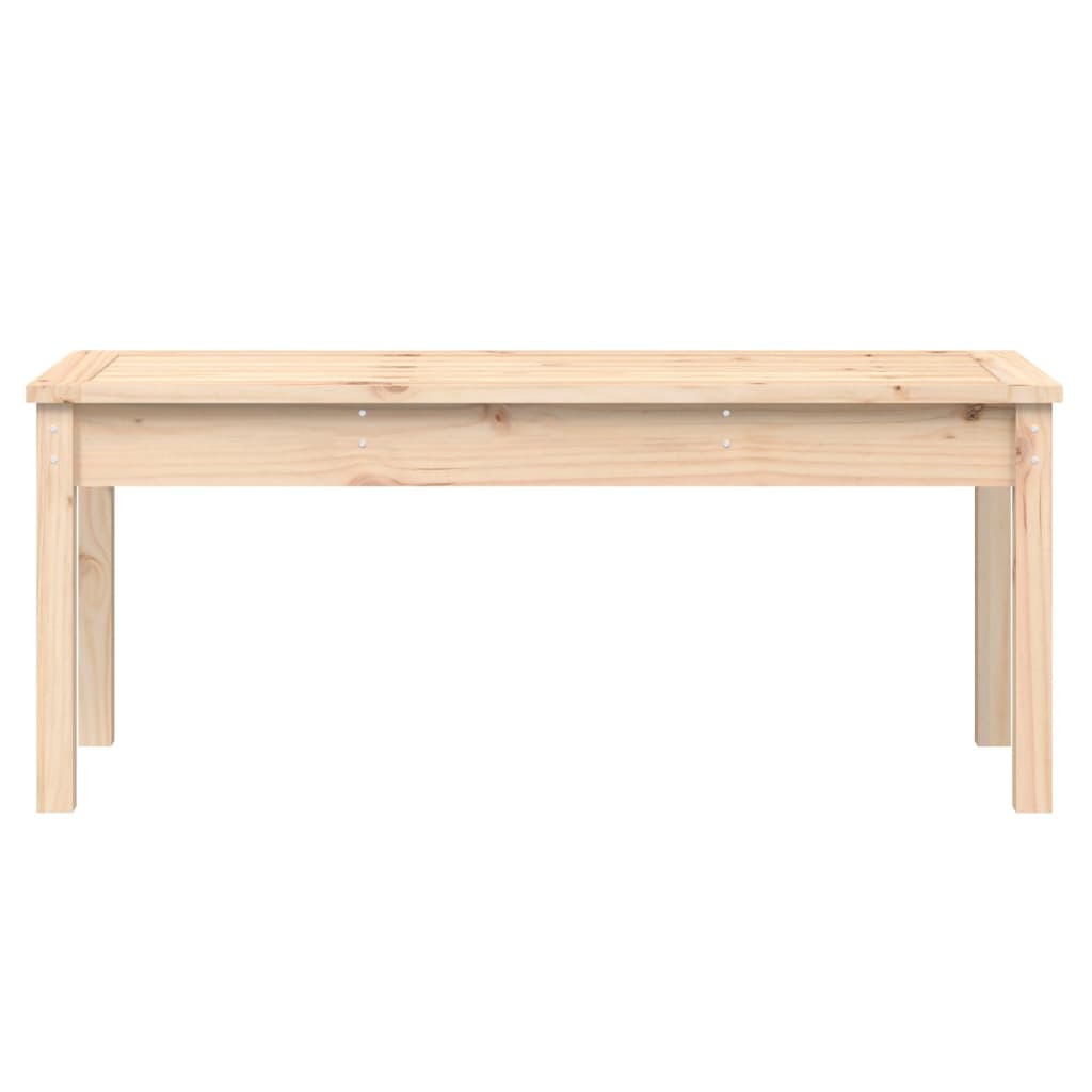 vidaXL Banco de jardín madera maciza de pino 109x44x45 cm