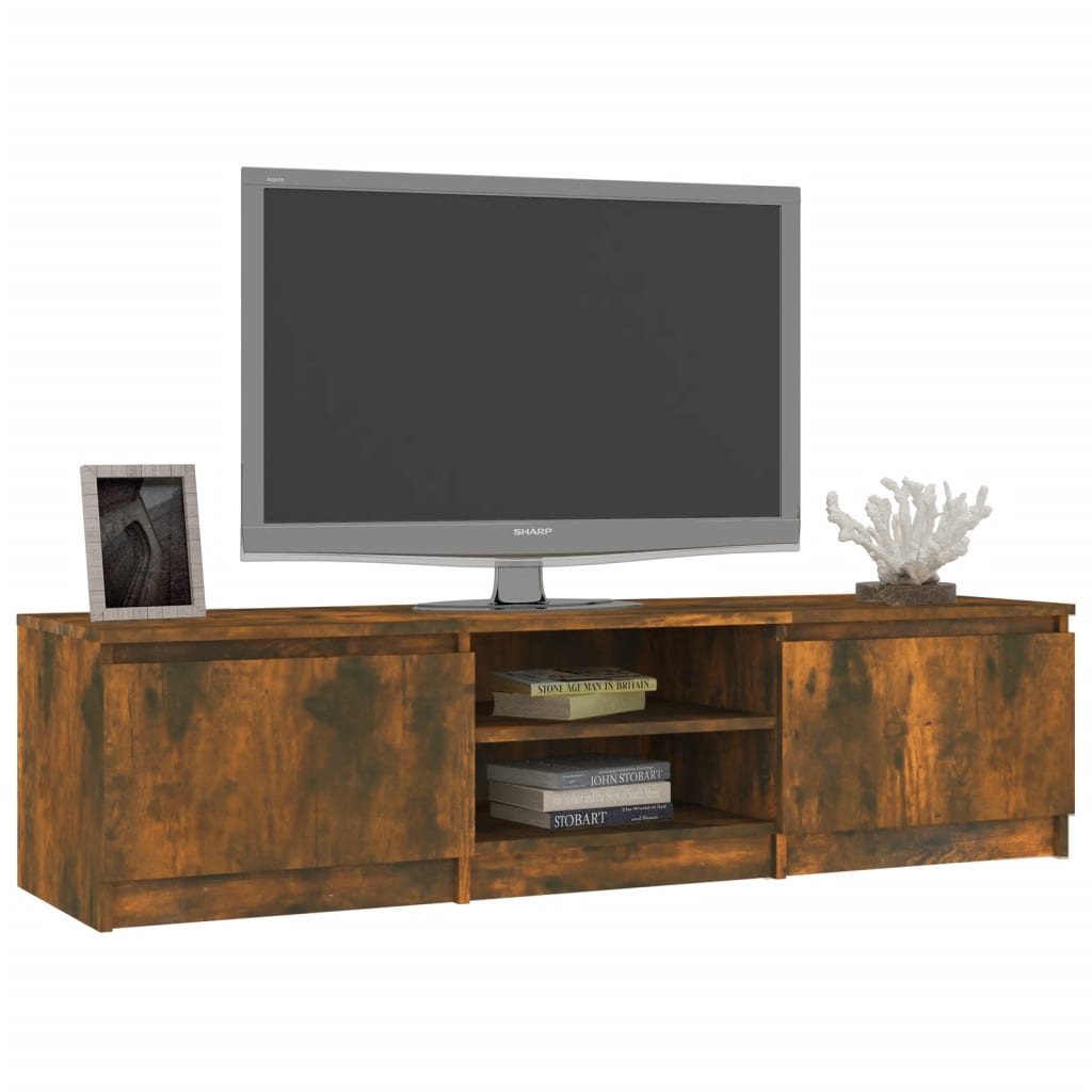 vidaXL Mueble para TV madera contrachapada roble ahumado 140x40x35,5cm