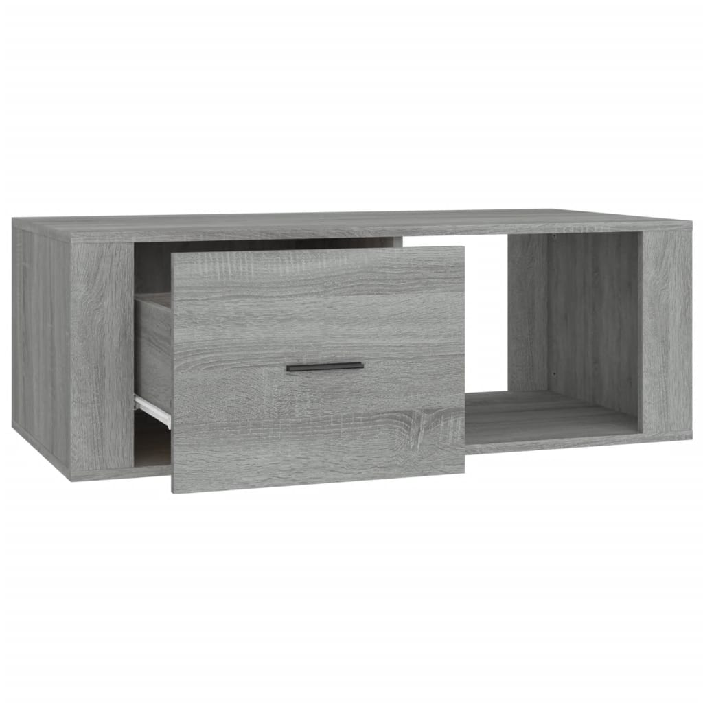 vidaXL Mesa de centro madera contrachapada gris Sonoma 100x50,5x35 cm