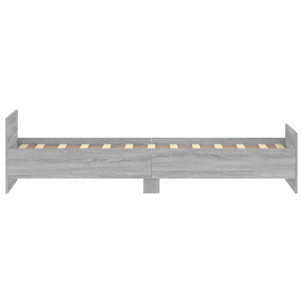 vidaXL Estructura de cama madera de ingeniería Sonoma gris 75x190 cm