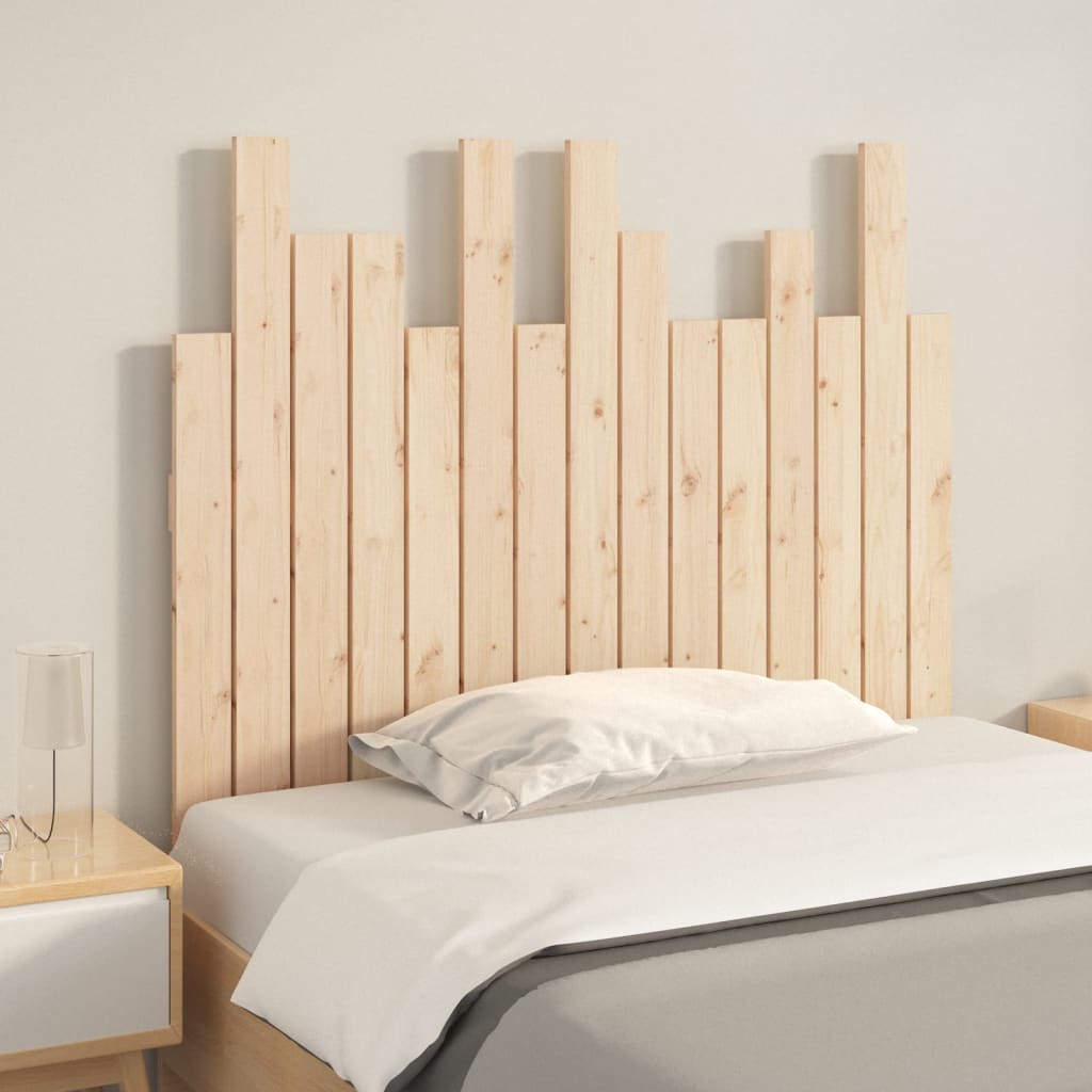 vidaXL Cabecero de cama de pared madera maciza de pino 95,5x3x80 cm