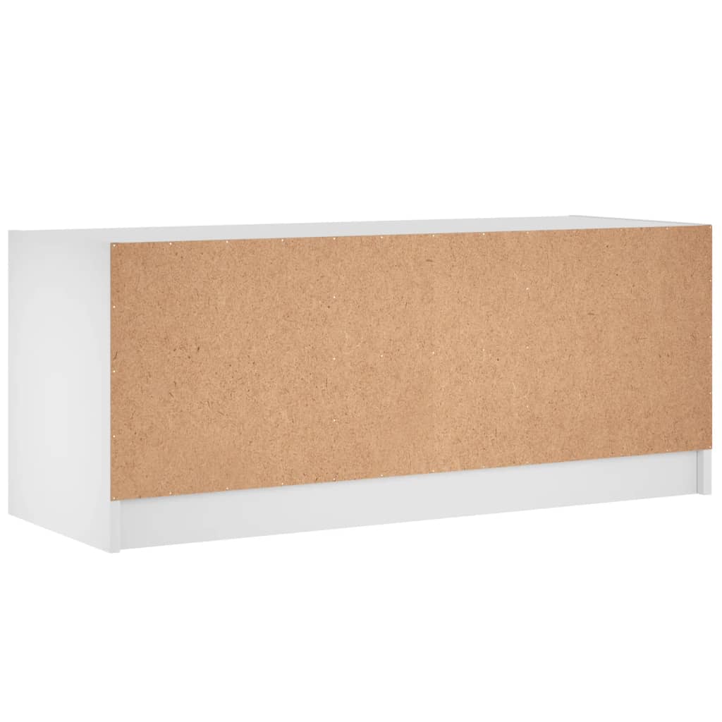 vidaXL Mueble de TV con puertas de vidrio blanco 102x37x42 cm