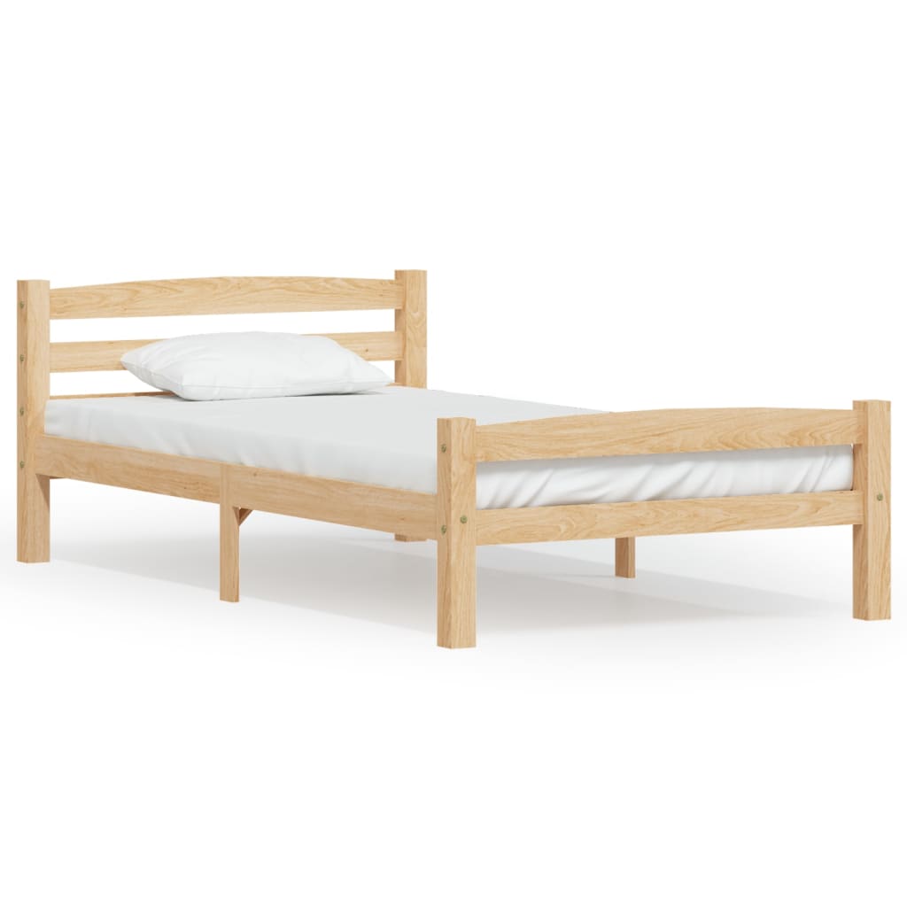 vidaXL Estructura de cama sin colchón madera maciza de pino 90x200 cm