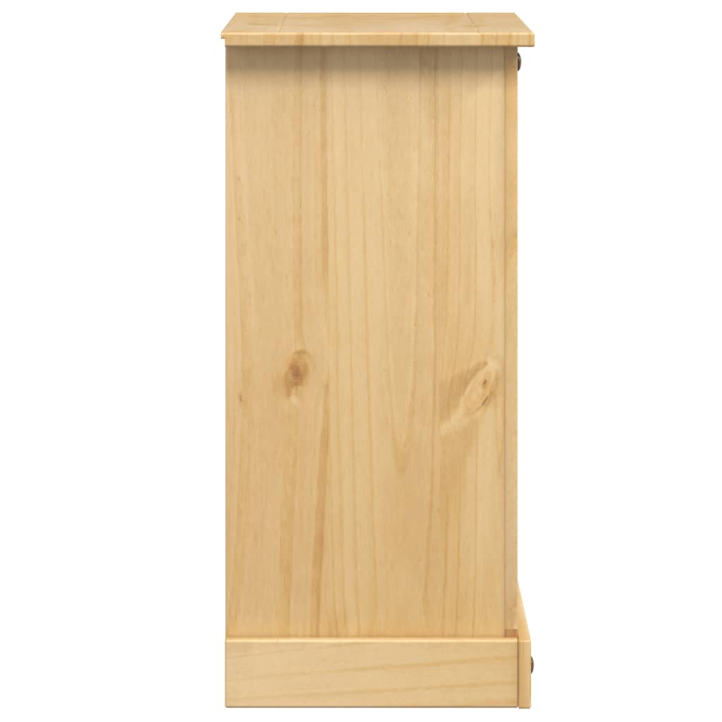 vidaXL Mesita de noche Corona madera maciza de pino 53x39x84 cm