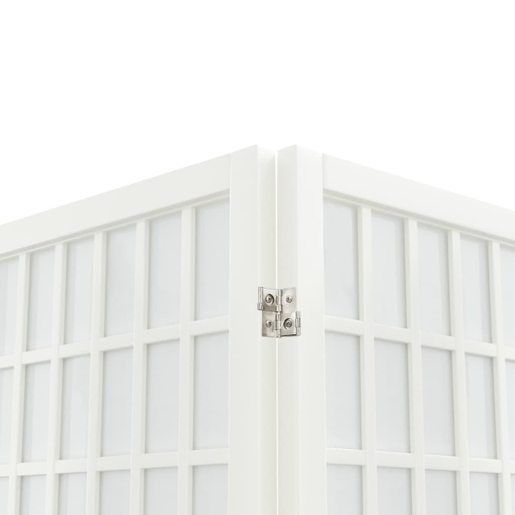 vidaXL Biombo plegable con 5 paneles estilo japonés blanco 200x170 cm
