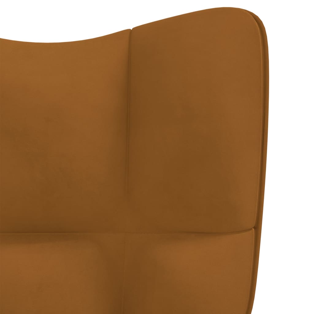 vidaXL Sillón de relax de terciopelo marrón