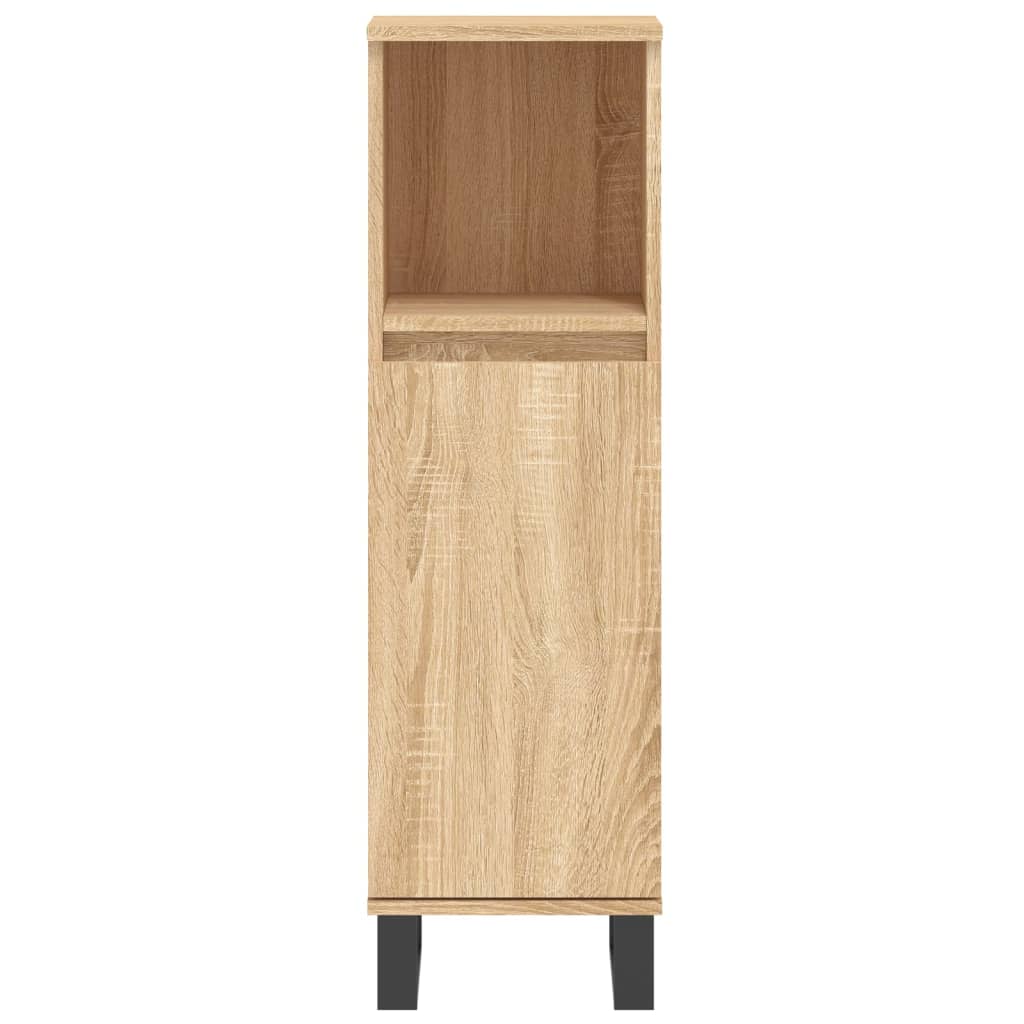 vidaXL Armario de baño madera contrachapada roble Sonoma 30x30x100 cm