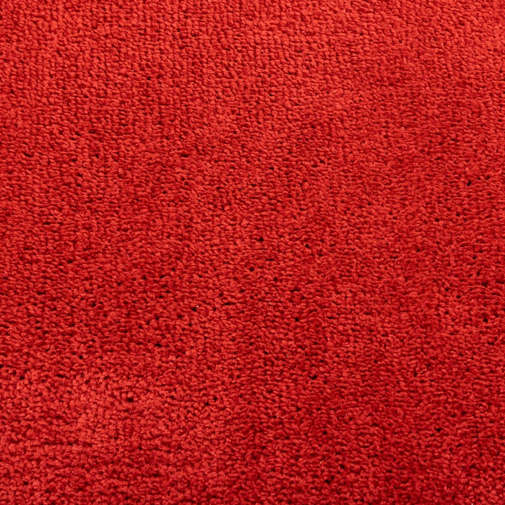 vidaXL Alfombra de pelo corto OVIEDO rojo 240x240 cm