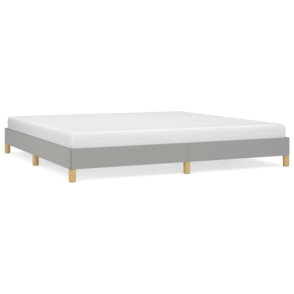 vidaXL Cama sin colchón tela gris claro 200x200 cm