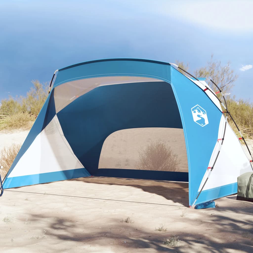 vidaXL Tienda de playa 185T poliéster azul celeste 274x178x170/148 cm