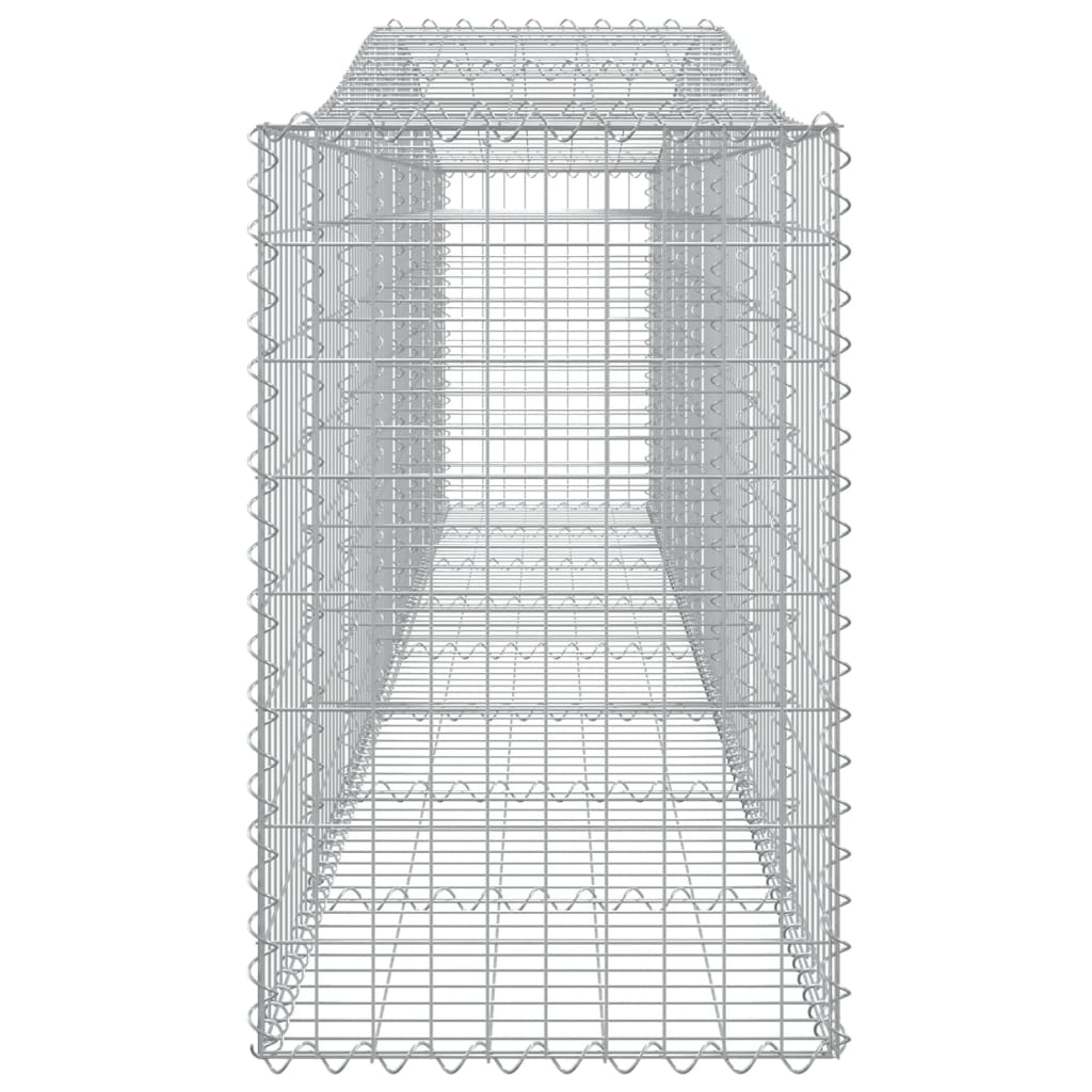 vidaXL Cestas de gaviones 9 uds forma de arco hierro 400x50x80/100 cm