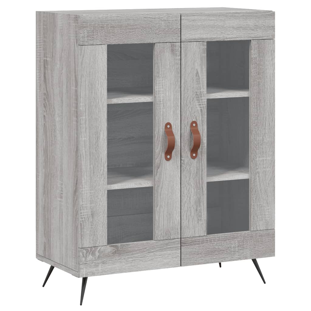 vidaXL Aparador de madera de ingeniería gris Sonoma 69,5x34x90 cm