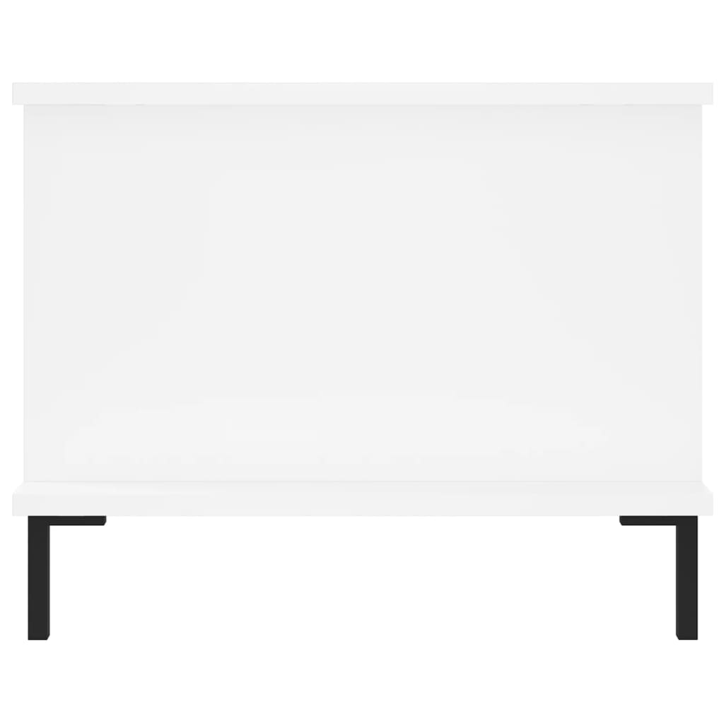 vidaXL Mesa de centro madera contrachapada blanco 90x50x40 cm