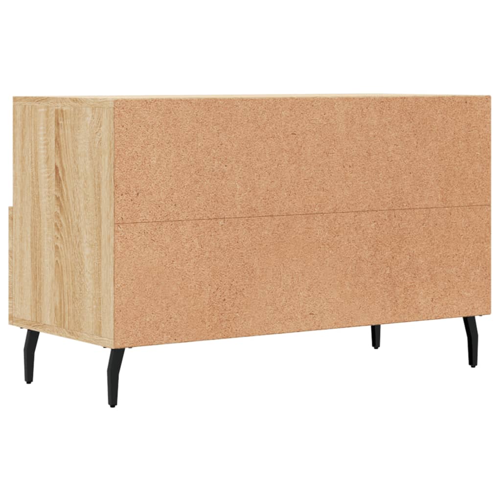 vidaXL Mueble para TV madera contrachapada roble ahumado 80x36x50 cm