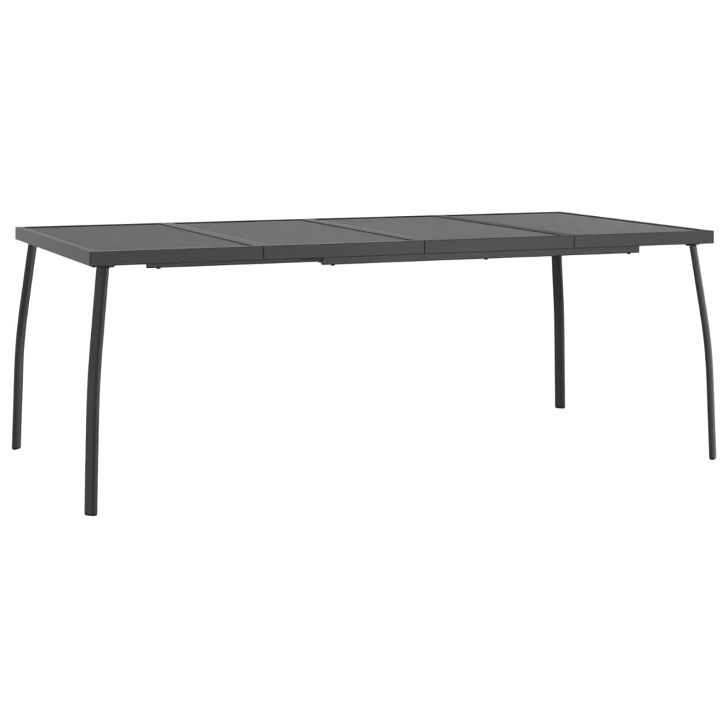 vidaXL Juego de comedor de jardín 9 pzas malla metálica gris antracita