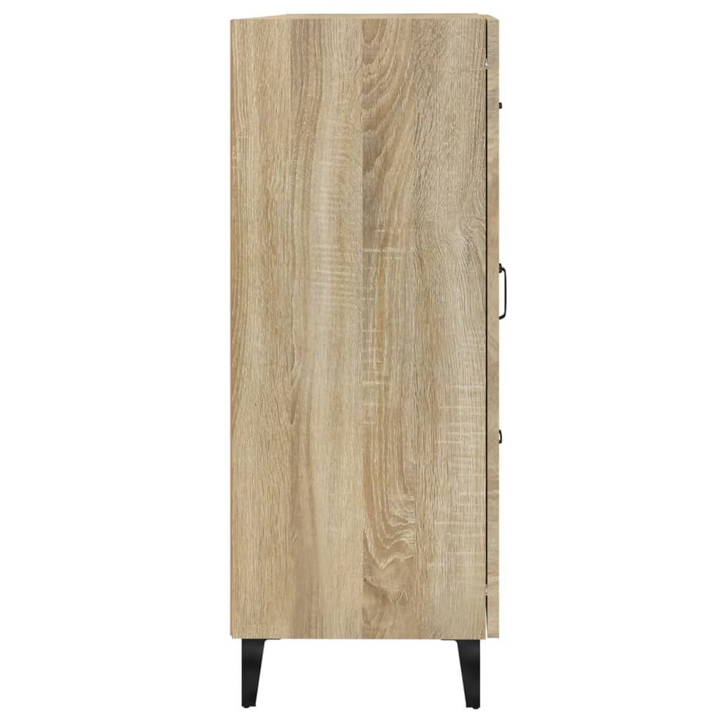 vidaXL Aparador de madera contrachapada roble Sonoma 69,5x34x90 cm