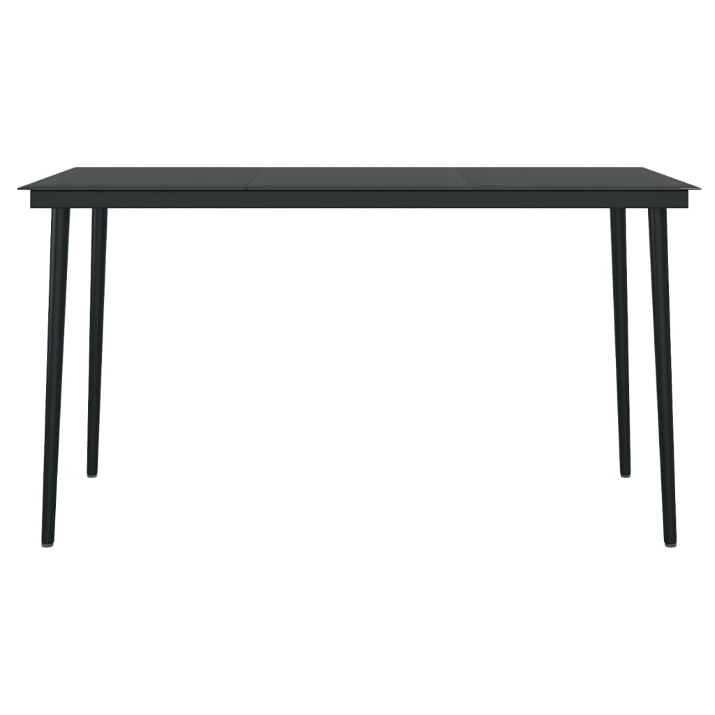 vidaXL Juego de comedor para jardín 5 piezas negro