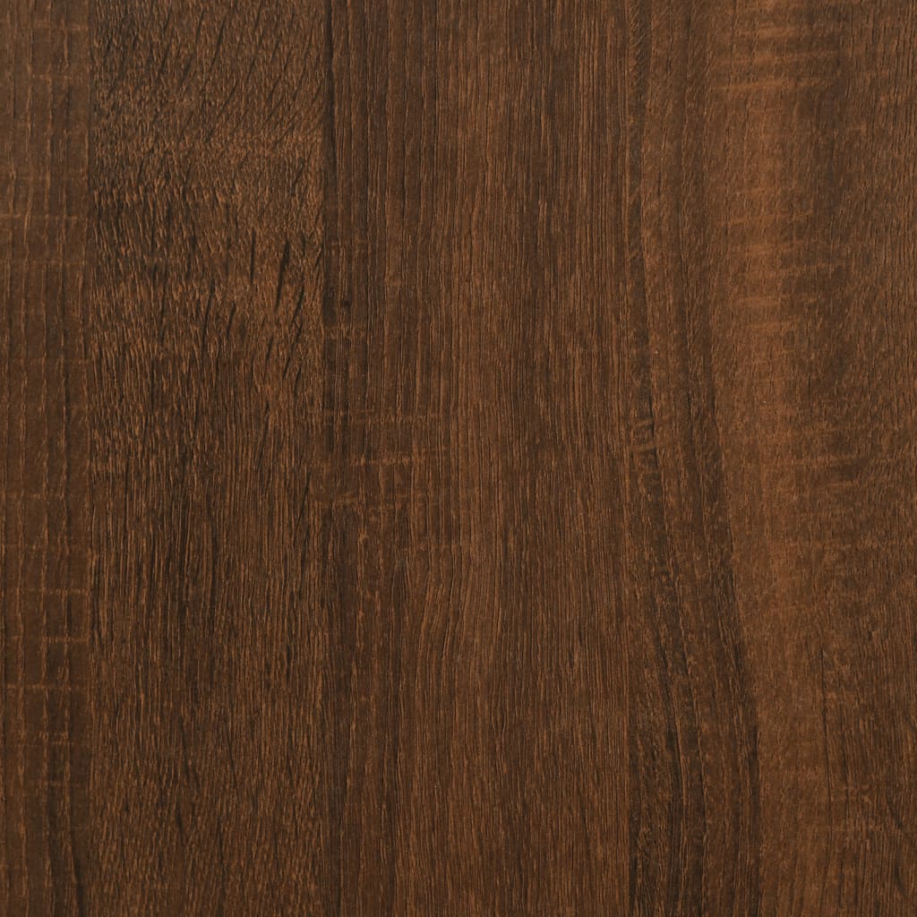 vidaXL Aparador alto madera contrachapada roble marrón 34,5x34x180 cm