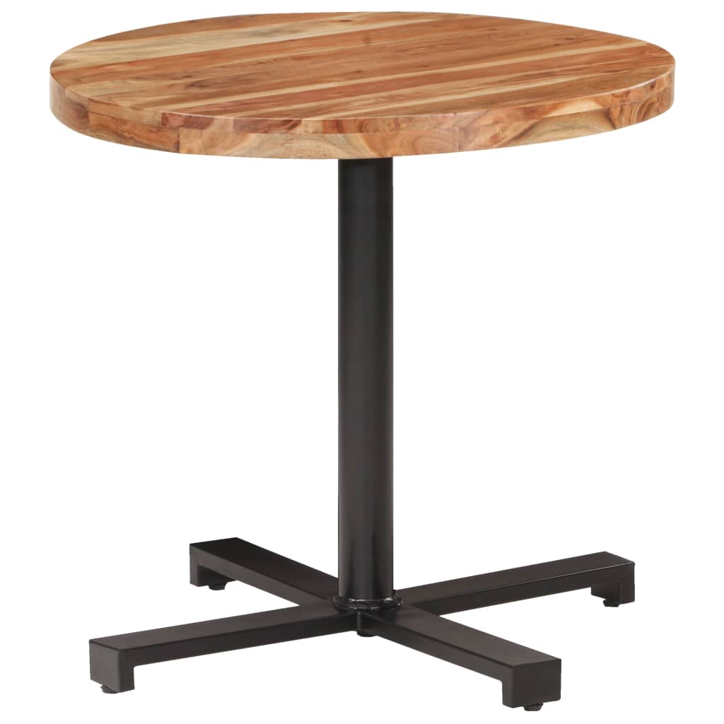 vidaXL Mesa de bistró redonda madera maciza de mango Ø80x75 cm