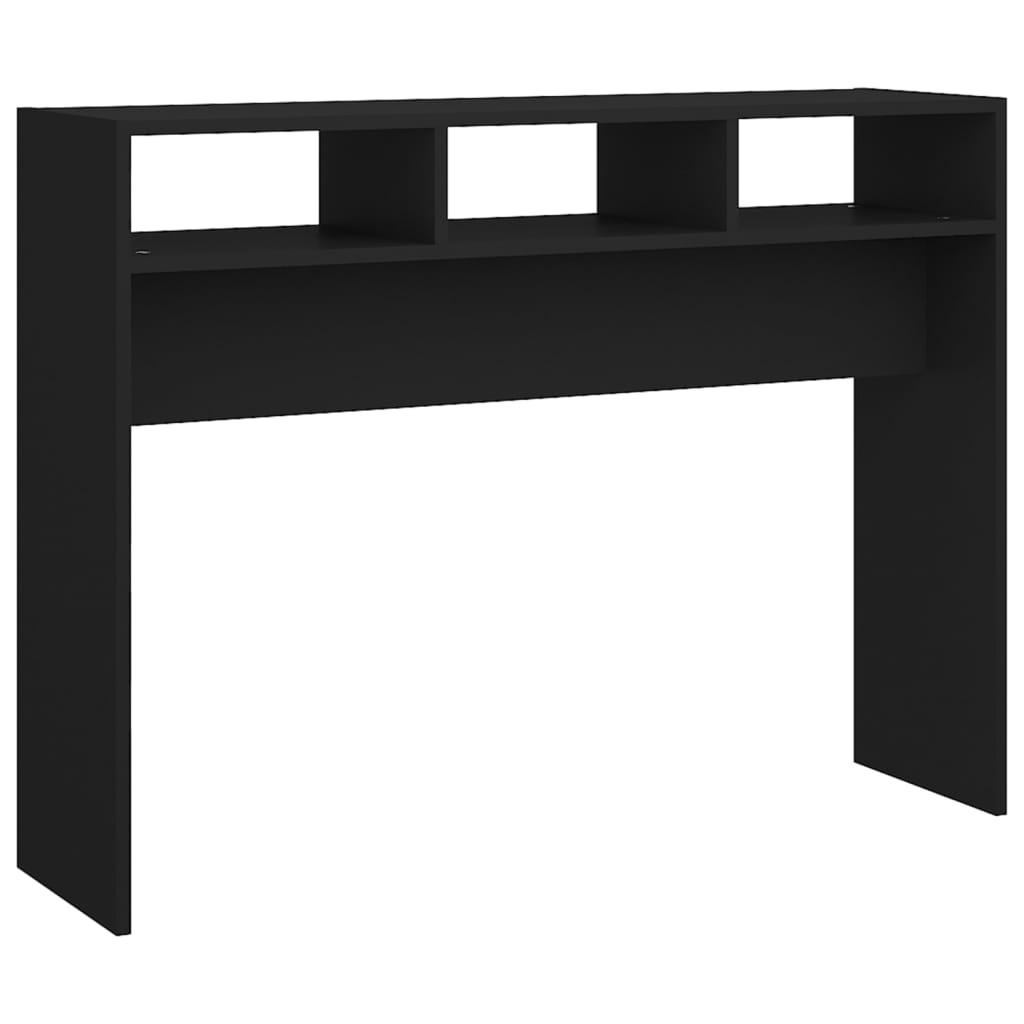 vidaXL Mesa consola madera contrachapada negro 105x30x80 cm