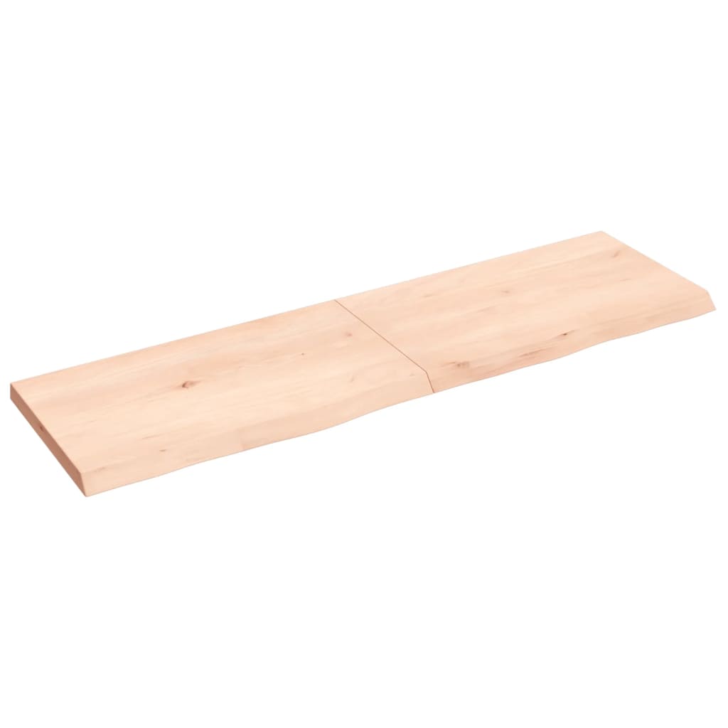 vidaXL Encimera de baño madera maciza sin tratar 140x40x(2-4) cm