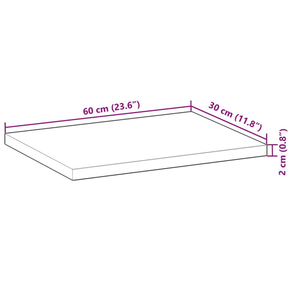 vidaXL Estantes flotantes 3 uds madera acacia acabado aceite 60x30x2cm