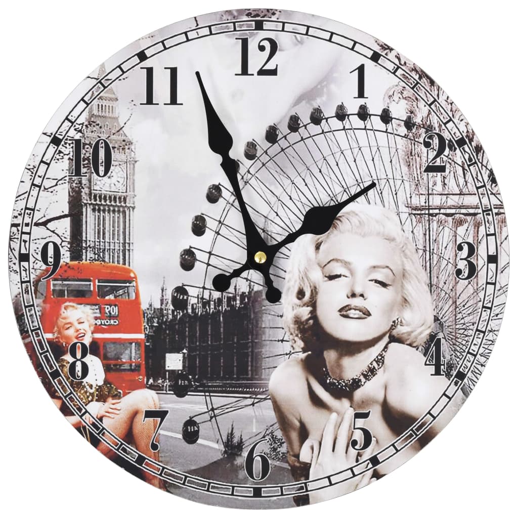 vidaXL Reloj de pared vintage 30 cm