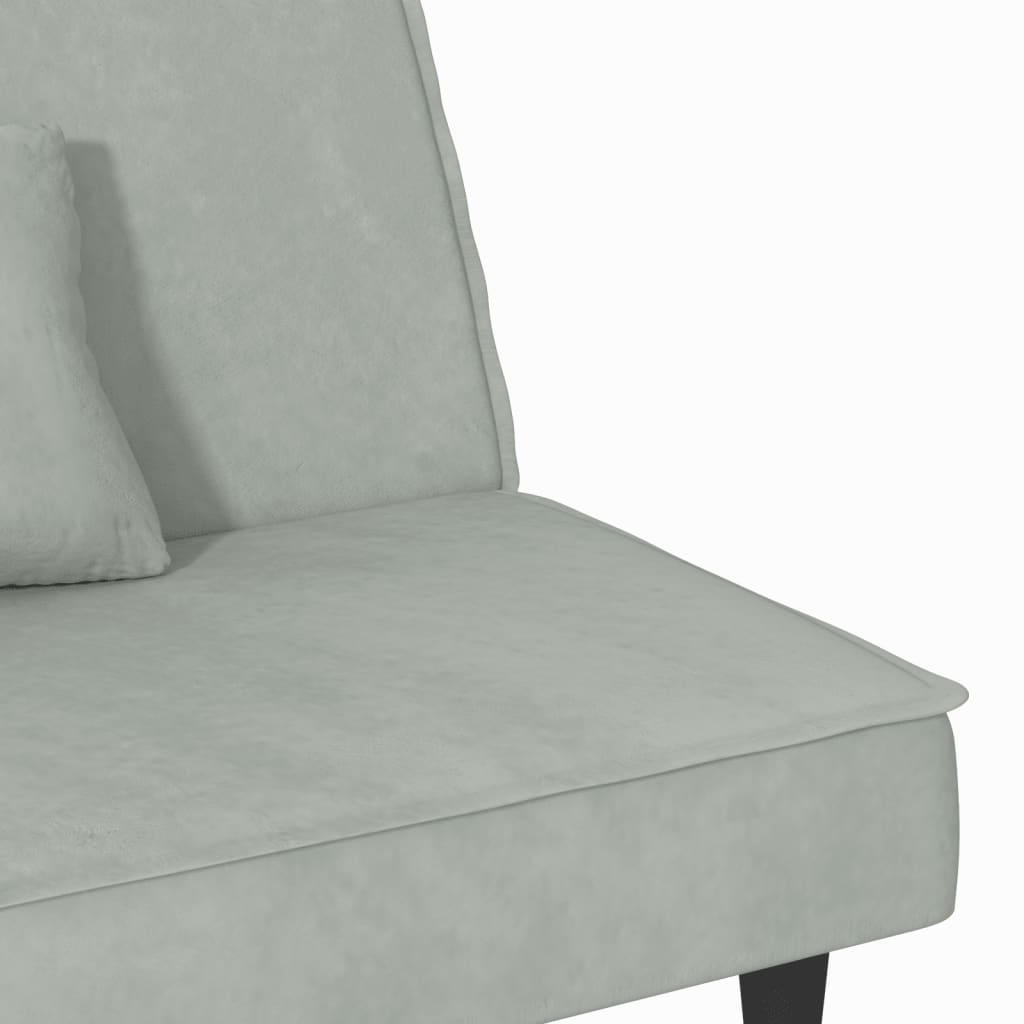 vidaXL Sofá cama de terciopelo gris claro