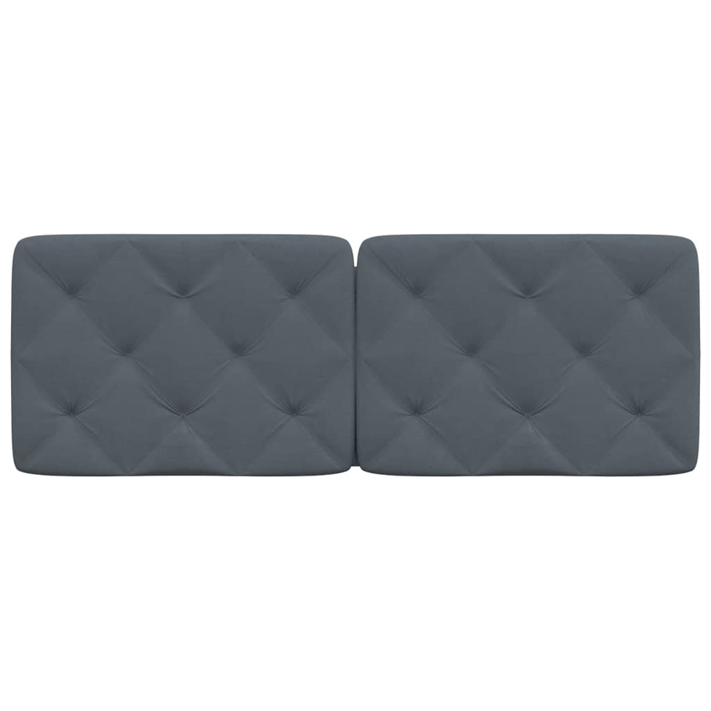 vidaXL Cabecero de cama acolchado terciopelo gris oscuro 120 cm