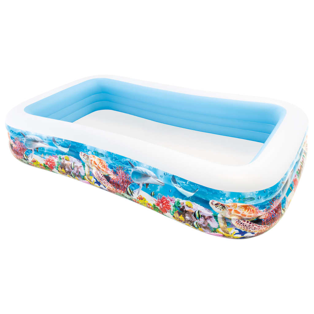 Intex Piscina familiar Swim Center diseño vida marina 305x183x56 cm