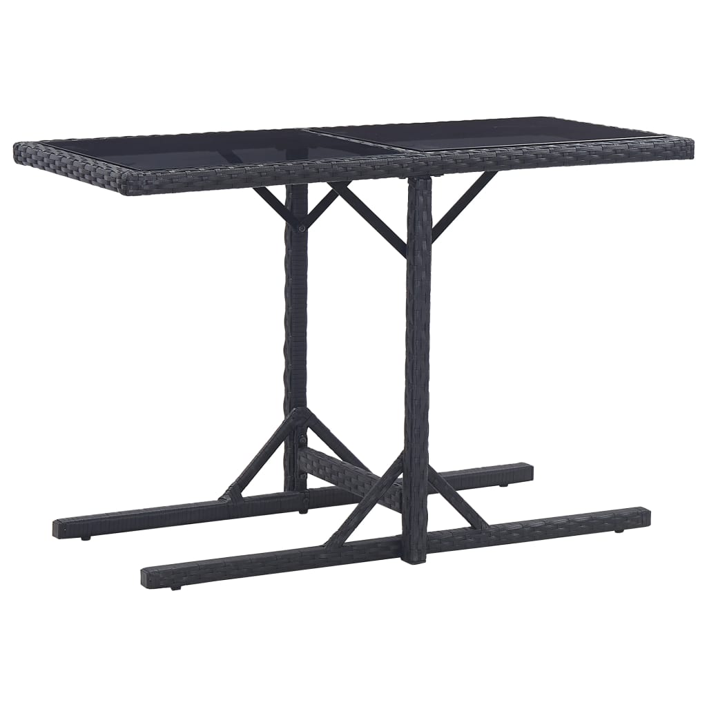 vidaXL Juego de comedor para jardín 3 piezas negro