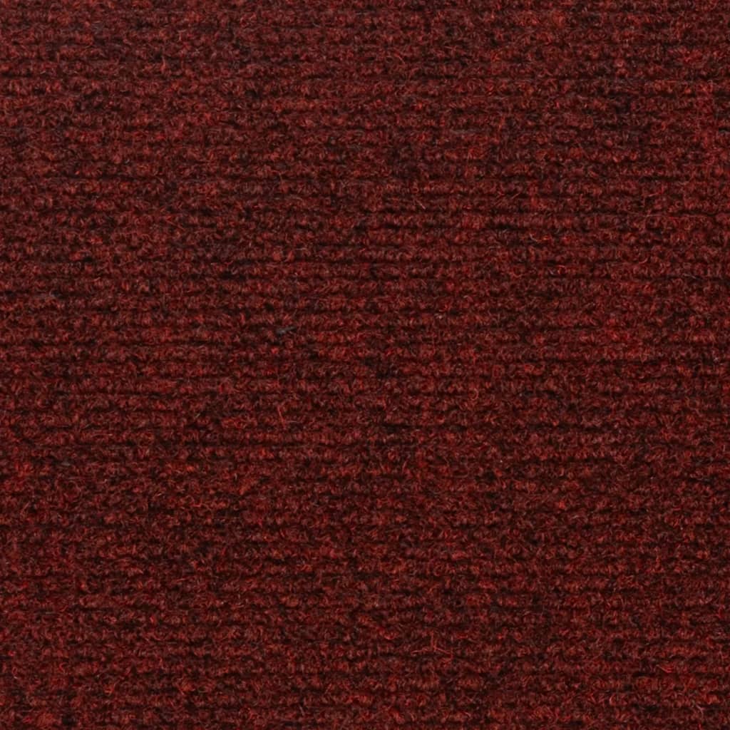 vidaXL Alfombrilla autoadhesiva escalera 15 uds rojo 60x25 cm