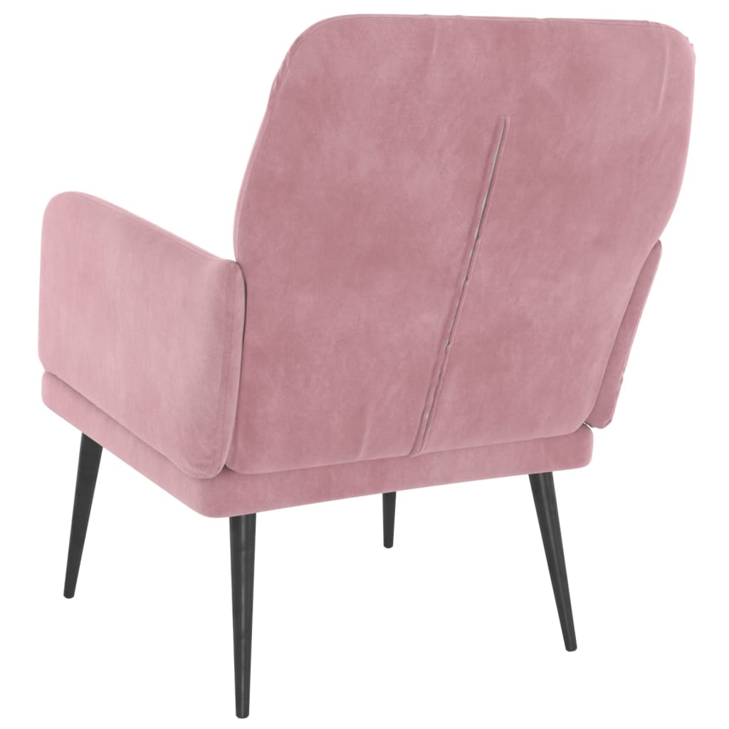 vidaXL Sillón de terciopelo rosa 62x79x79 cm